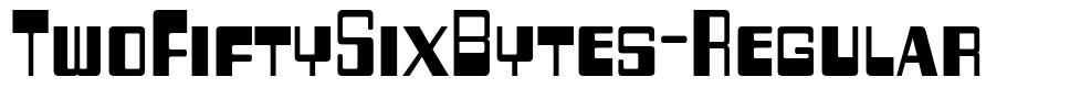 TwoFiftySixBytes-Regular písmo