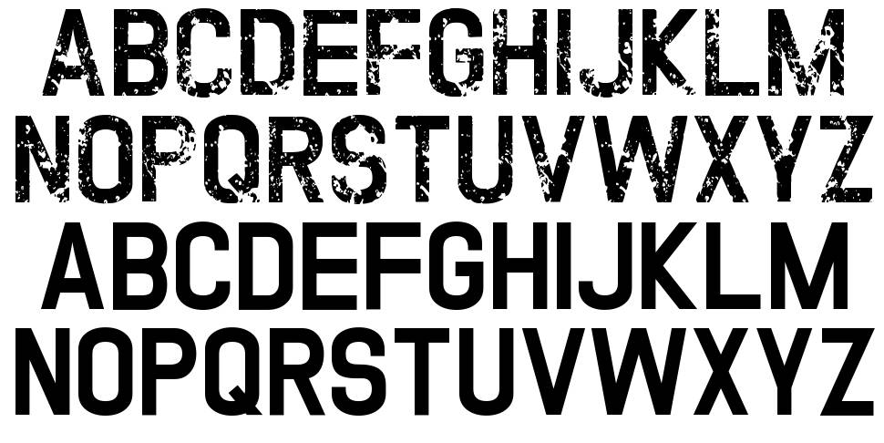 Twofold Uncomplete Design font specimens