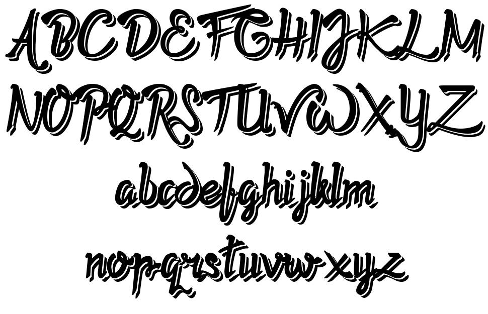 Twopath font Örnekler