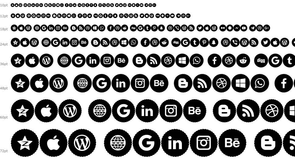 Type Icons Color 2019 font Şelale