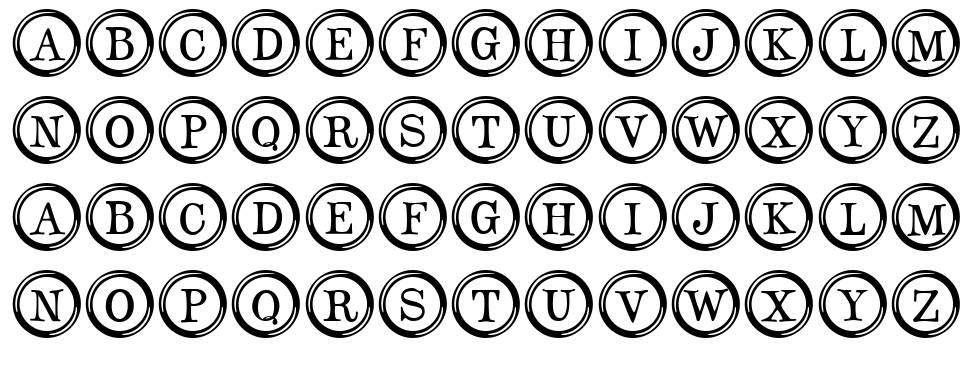 Type Keys písmo Exempláře