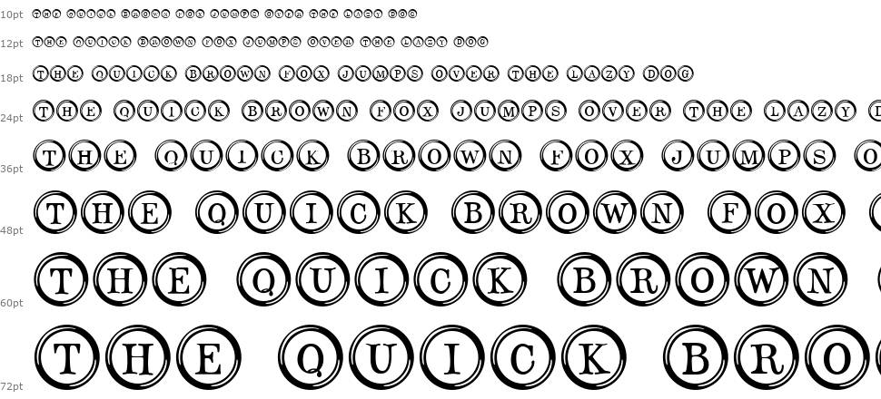 Type Keys font Waterfall