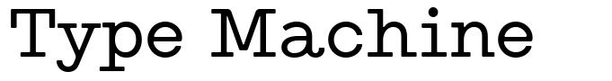 Type Machine font