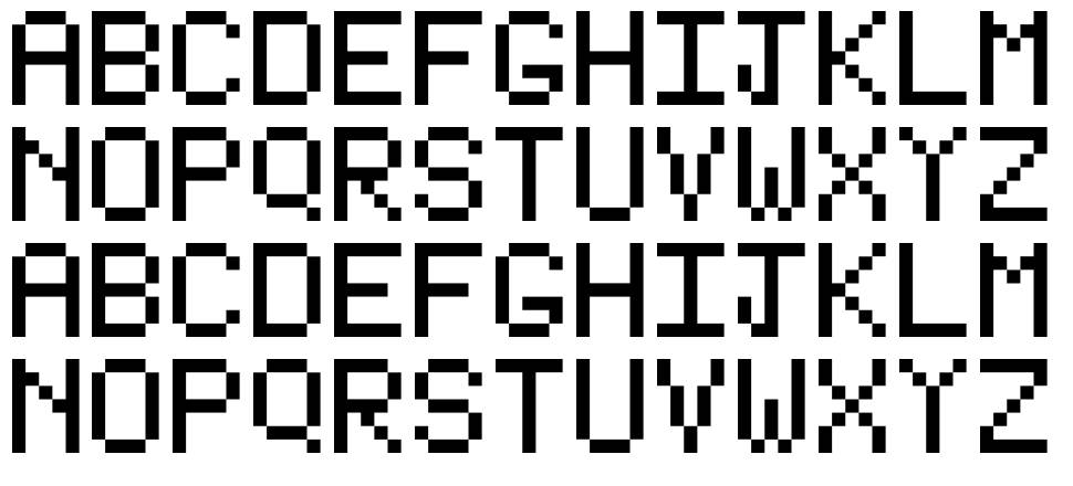 Type Writer font specimens