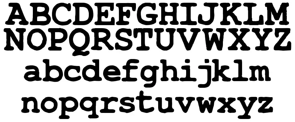 Type Wrong font specimens