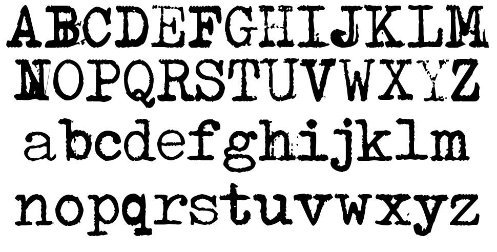 Typenoksidi font specimens