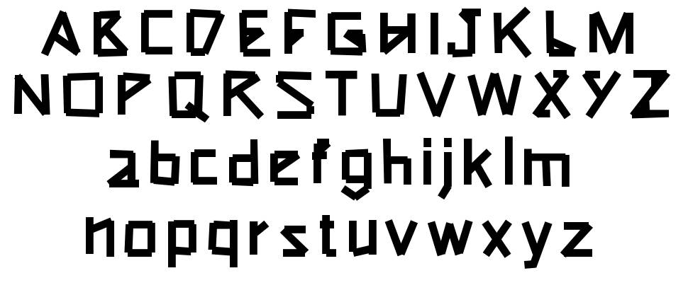 Typeotape font specimens