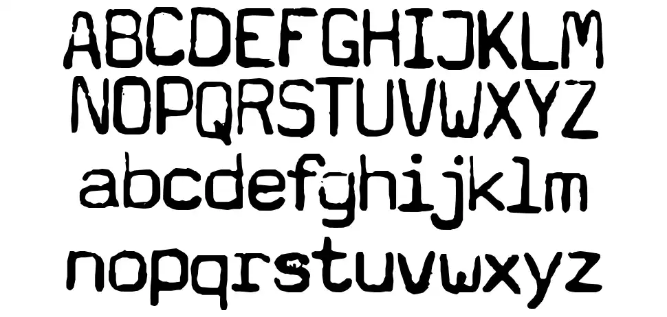 Typewriter - a602font specimens