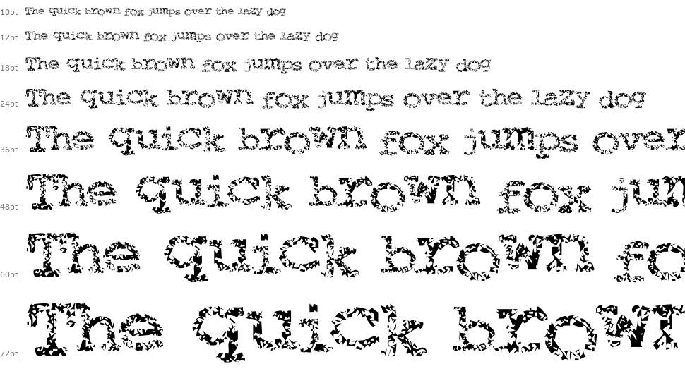 Typewriter from Hell font Waterfall