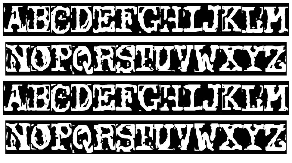 Typewriter Grunge font Örnekler