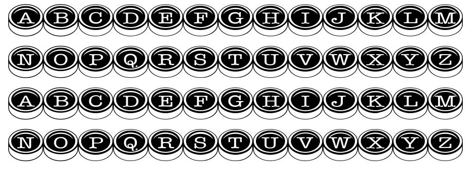 Typewriter Keys font specimens