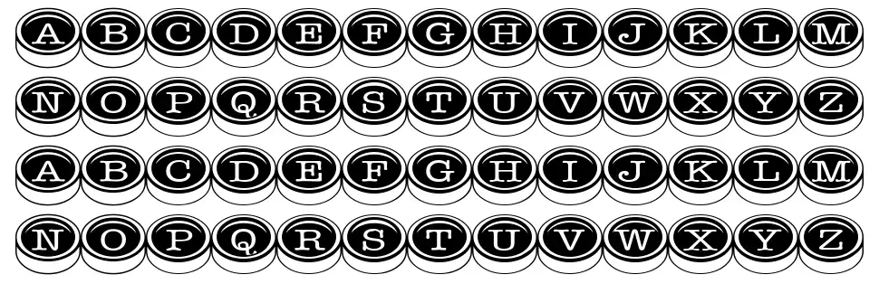 Typewriter Keysfont specimens