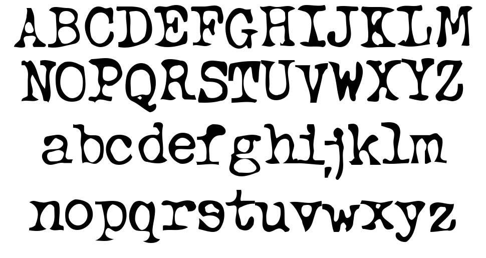 Typewriter Oldstyle 字形 标本