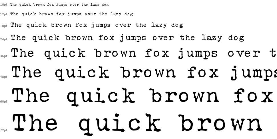 Typewriter Rustic RNH font Şelale