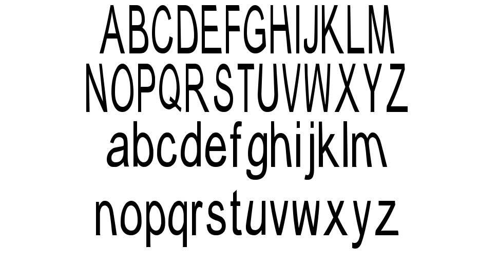 Typical ABC font specimens