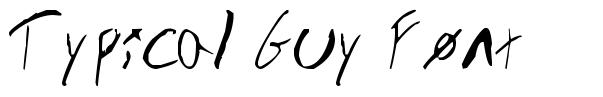Typical Guy Font 字形