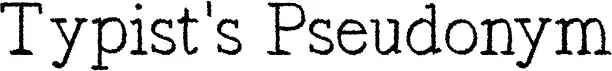 Typist's Pseudonym