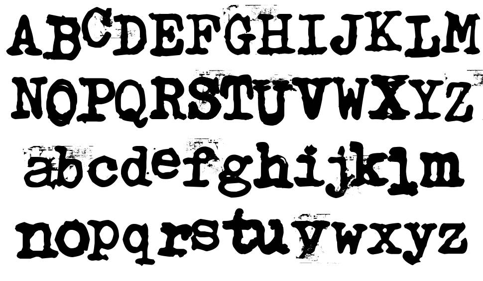 Typistys 字形 标本