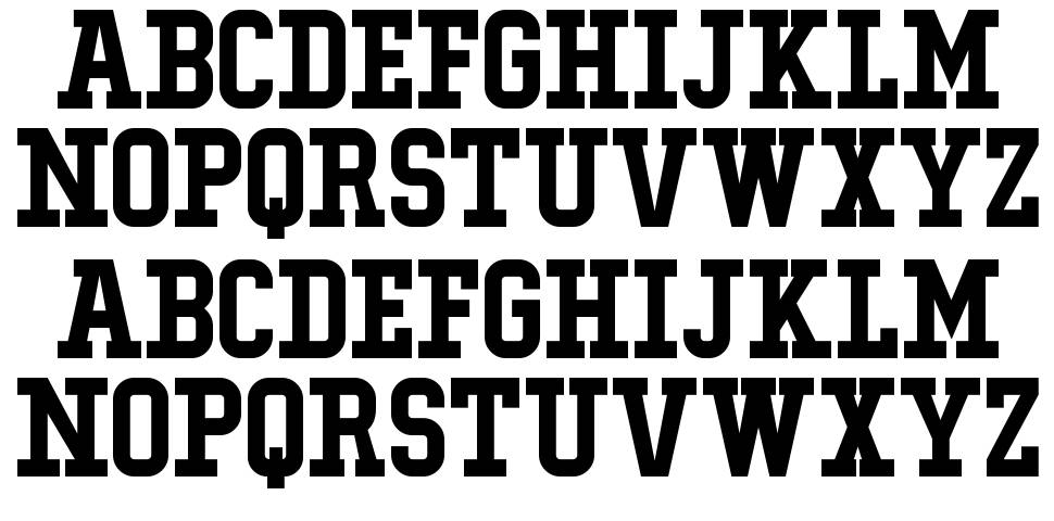 Typo College font specimens