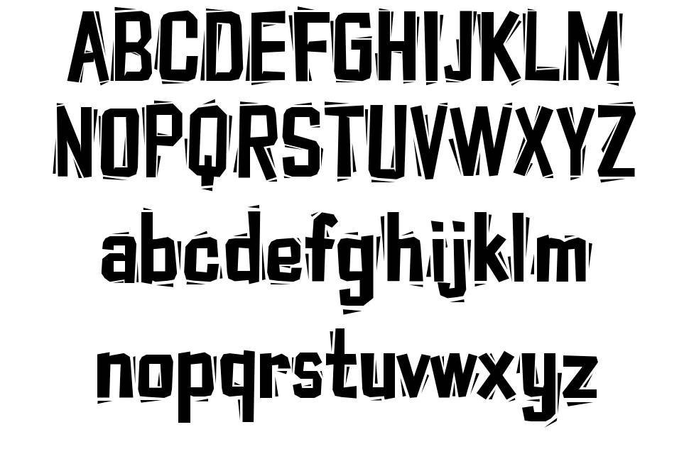 Typo Cut-Out Shaky font specimens
