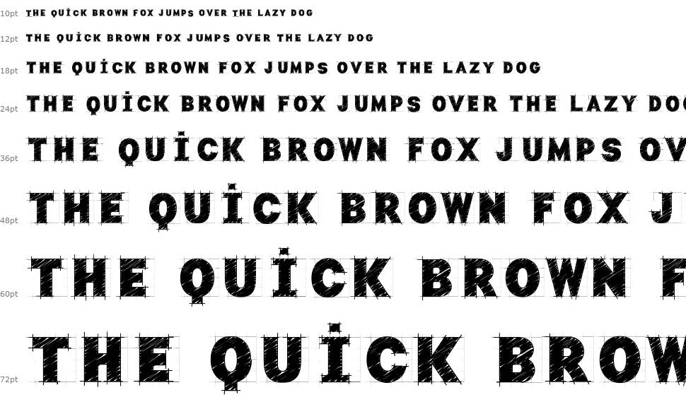 Typo Draft font Waterfall
