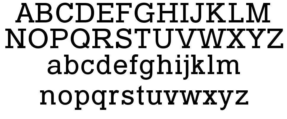 Typo Slab font specimens