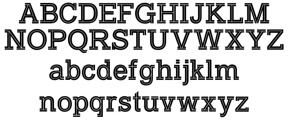 Typo Slab Inline font specimens