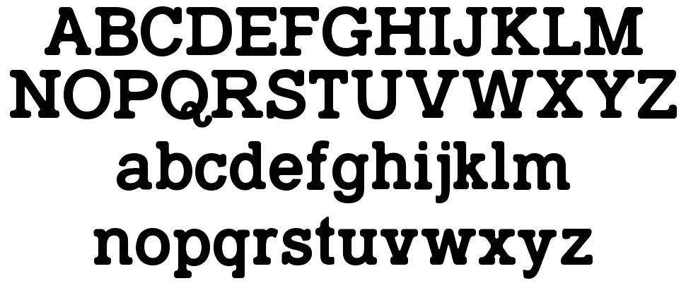 Typo Slab Irregular font specimens