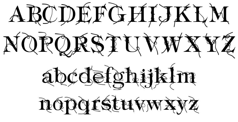 Typography Ties font specimens