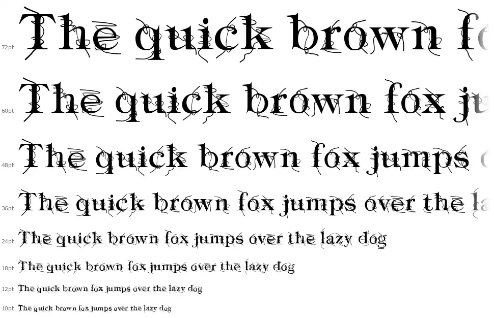 Typography Tiesfont waterfall