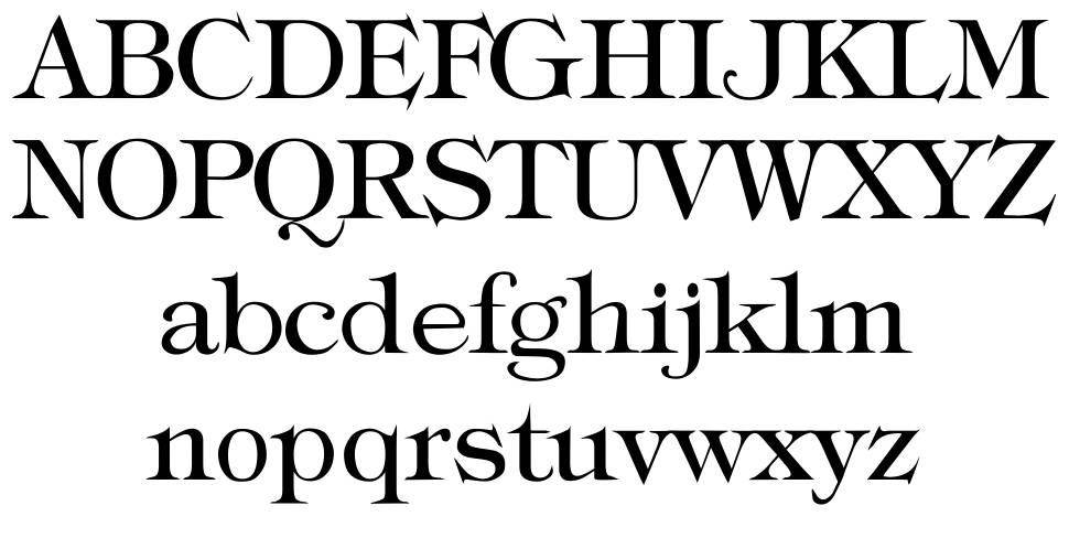 Typography Times Regular písmo Exempláře