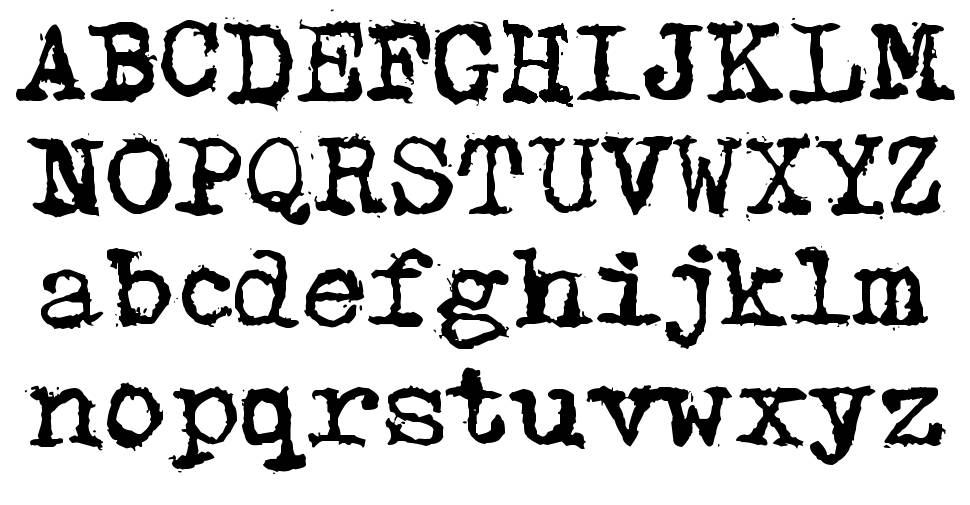 Typpea písmo Exempláře