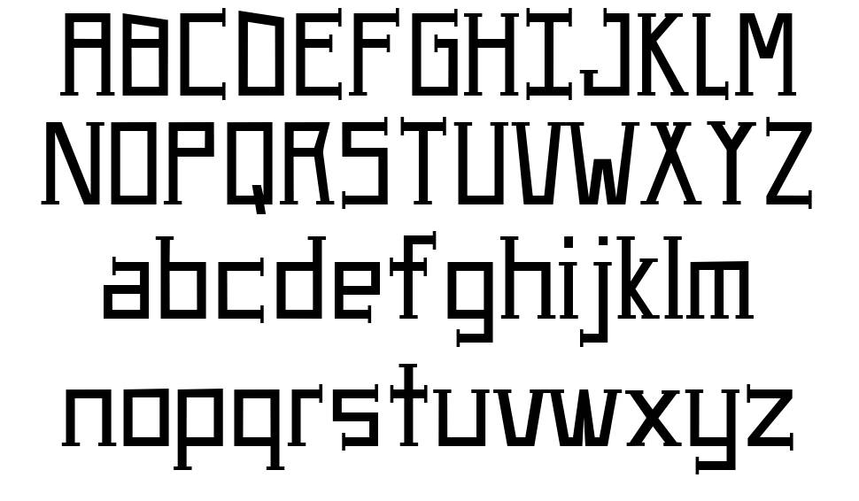 UA Serifed font