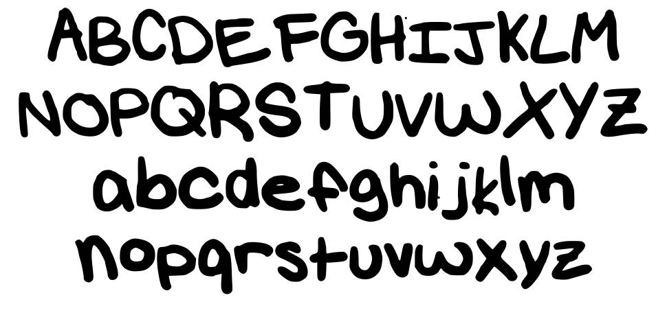 Ugly Handwriting font Örnekler