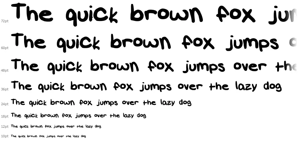 Ugly Handwritingfont waterfall