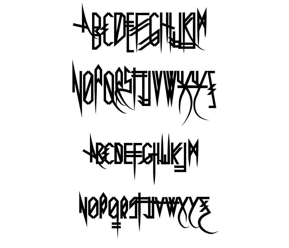 Uglymann font specimens