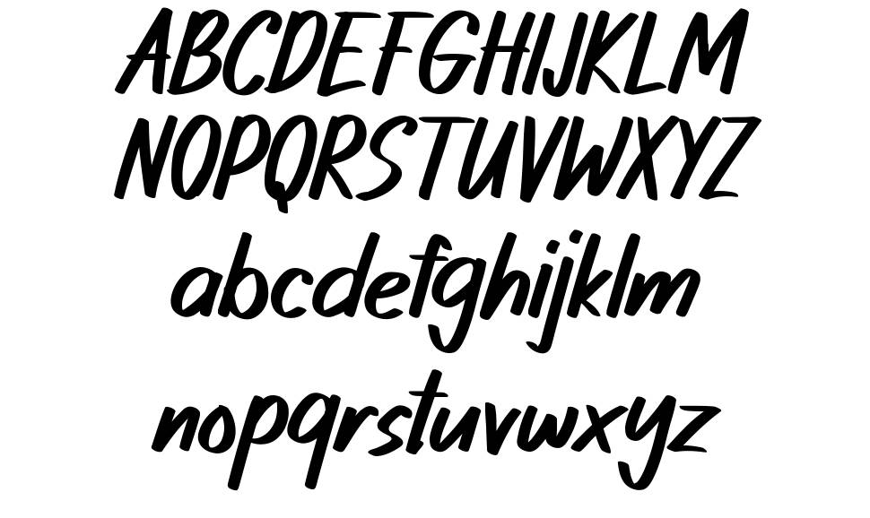 Ujung Senja font Örnekler