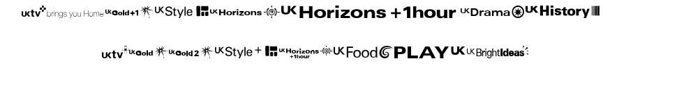 UK TV logos fonte Espécimes