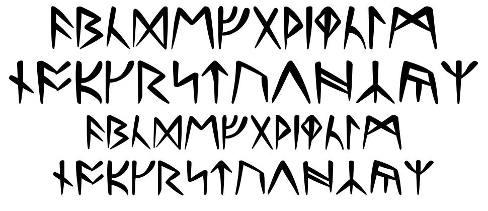 Ultima Runes フォント 標本