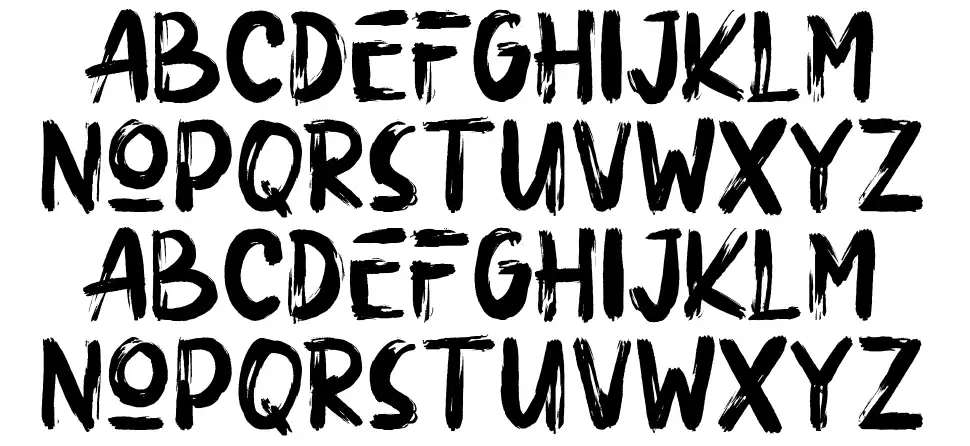 Ultra Brushfont specimens