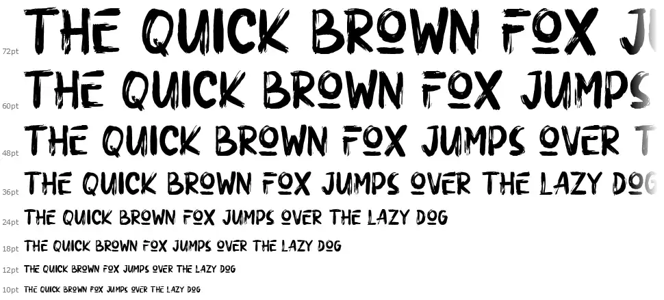 Ultra Brushfont waterfall