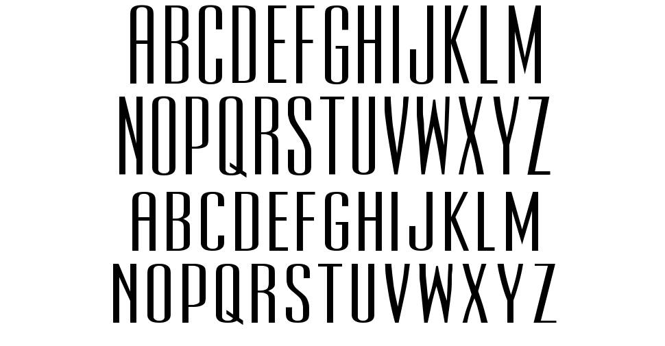 Ultra Condensed Sans Serif písmo