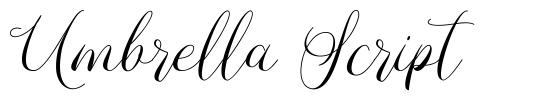 Umbrella Script schriftart