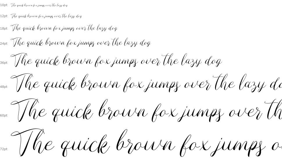 Umbrella Script font Waterfall