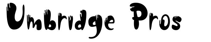 Umbridge Pros шрифт