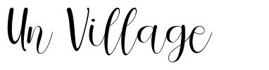 Un Village schriftart