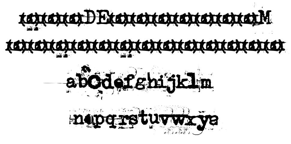 Uncle Typewriter 字形 标本