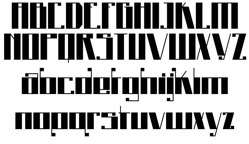 Underbite font specimens