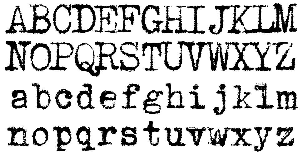 Underwood 1913 字形 标本