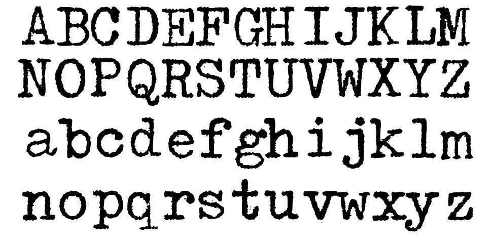 Underwood 319 font specimens